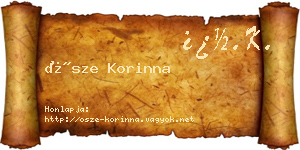 Ősze Korinna névjegykártya
